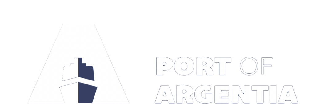 Port of Argentia logo in white